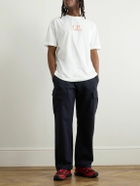 C.P. Company - Wide-Leg Logo-Embroidered Cotton-Jersey Sweatpants - Blue