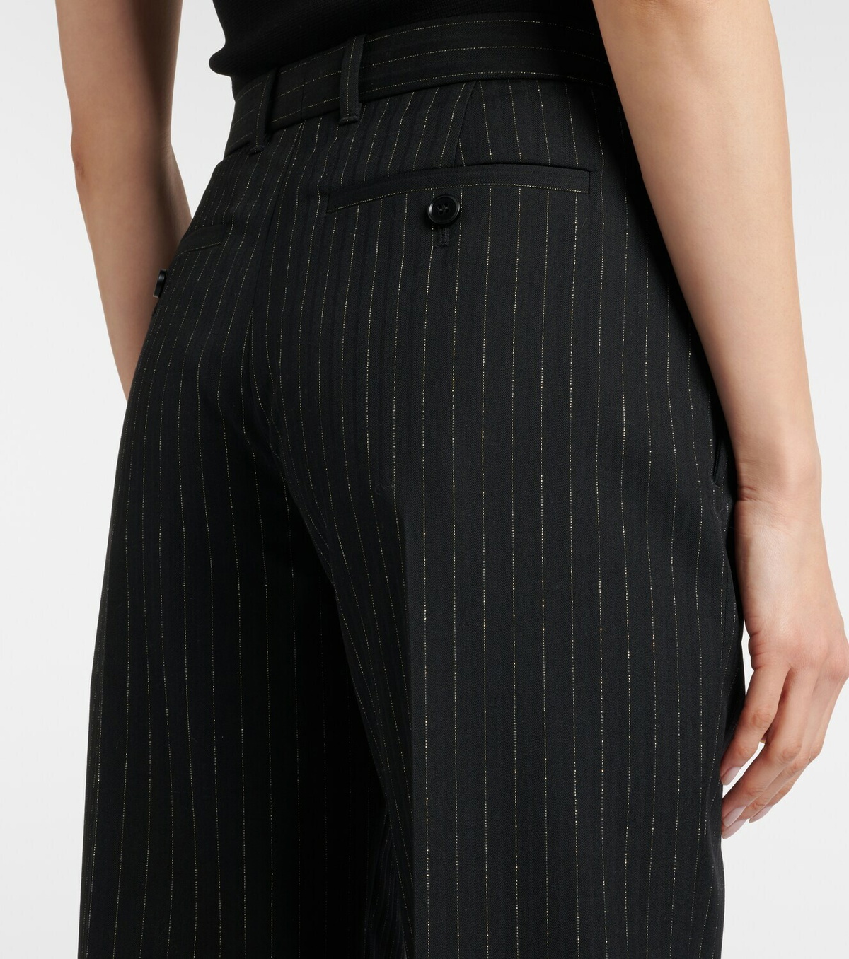 McQueen Pinstripe wool straight pants