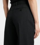 McQueen Pinstripe wool straight pants