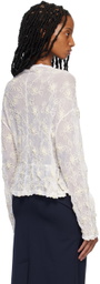 Comme des Garçons Comme des Garçons Off-White Embroidered Blouse