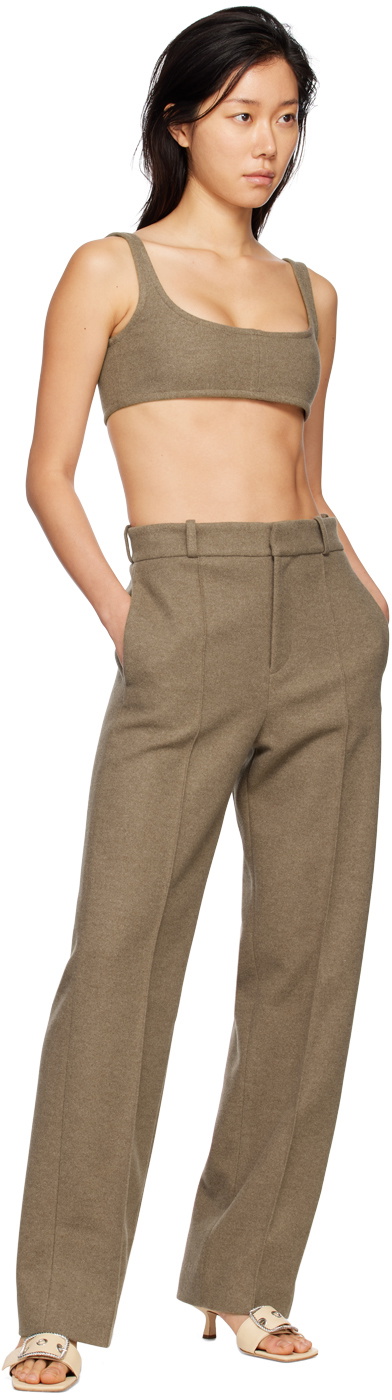 Yuzefi Taupe Scoop Tank Top