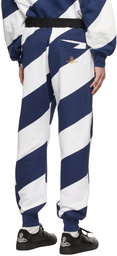 Vivienne Westwood White & Blue Drunken Lounge Pants