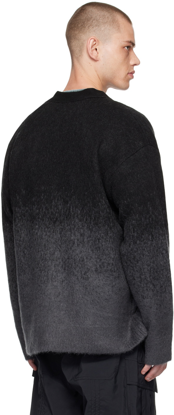 Juun.J Black & Gray Gradient Cardigan