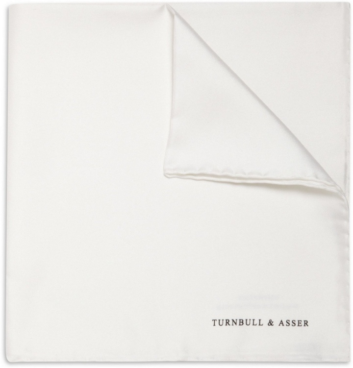 Photo: Turnbull & Asser - Silk Pocket Square - White
