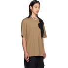 Simone Rocha Khaki Ruffle Rosette Boxy T-shirt