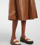 Fforme Selina leather midi skirt