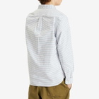 Beams Plus Men's Tattersall Check Button Down Oxford Shirt in White/Sax/Brown
