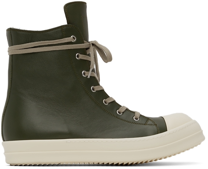 Photo: Rick Owens Green Calfskin High Sneakers