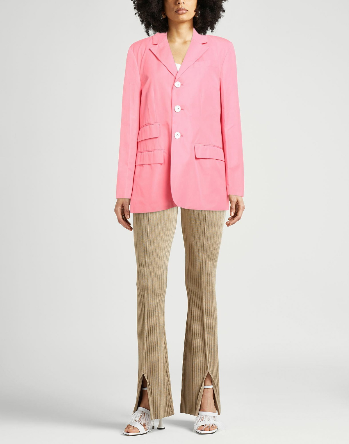 Plan C Womens Blazer in Pink