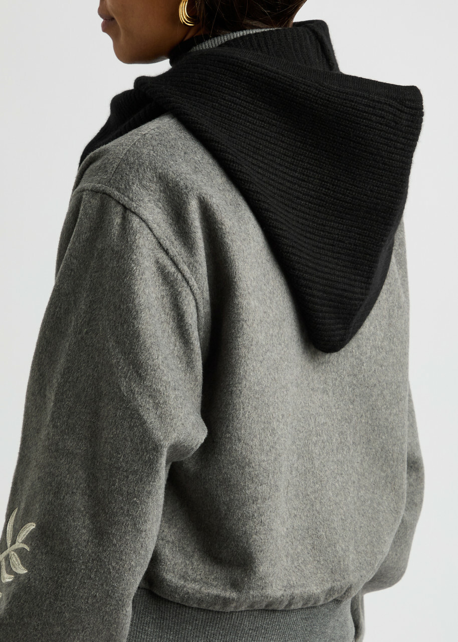 Loop Cashmere Ribbed Cashmere Hood - Black - One Size