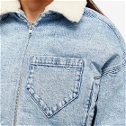 Good American Women's Uniform Crop Zip Denim & Jacket in Blue