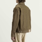 Drôle de Monsieur Men's Monogram Denim Jacket in Brown