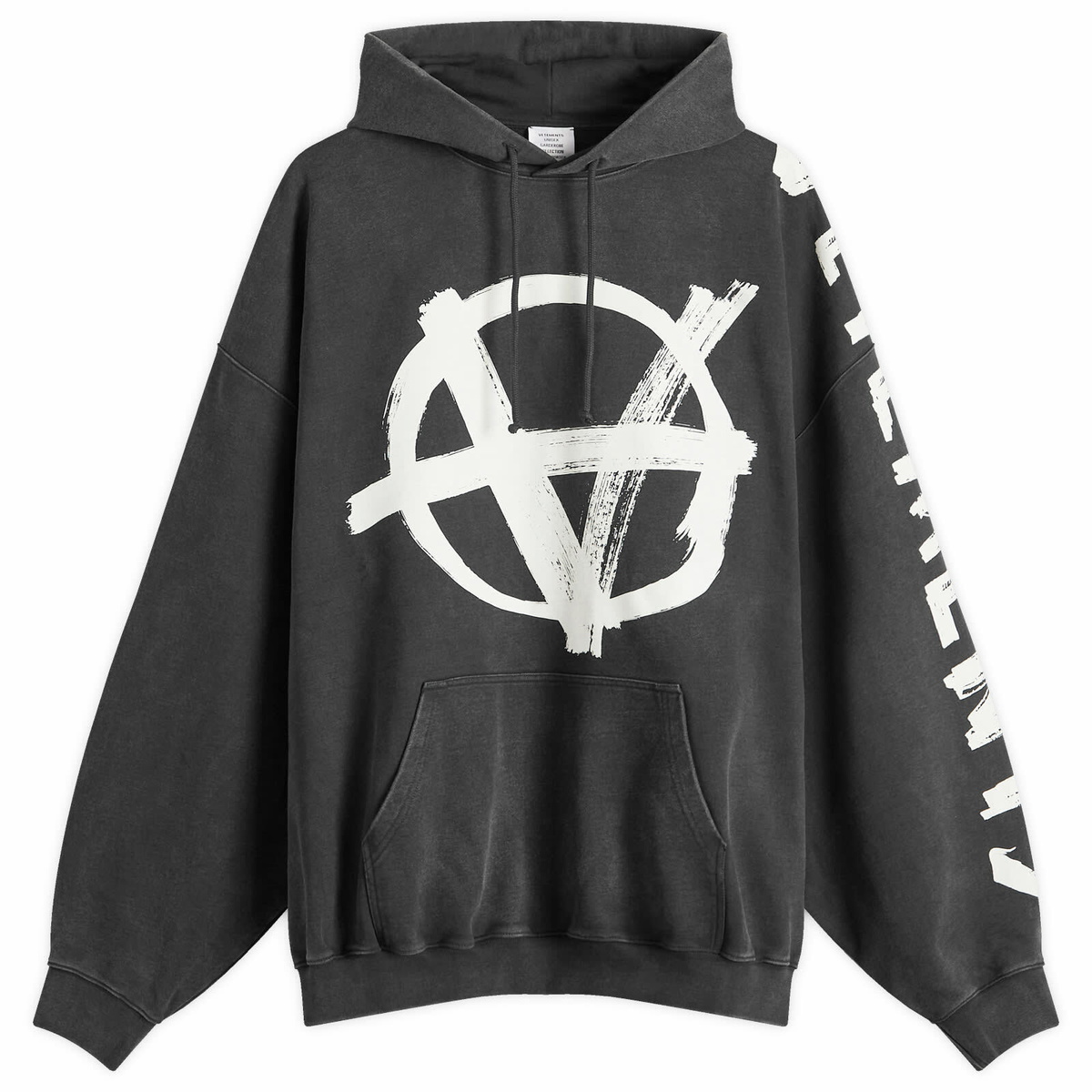 VETEMENTS Burgundy Anarchy Gothic Logo Hoodie Vetements