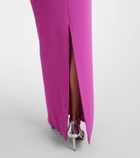 Solace London Vera caped satin gown