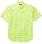 Balenciaga - Oversized Logo-Print Cotton-Poplin Shirt - Yellow