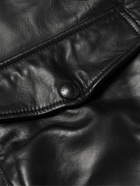 Belstaff - Chart Shearling-Trimmed Leather Jacket - Black