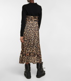 Sacai - Leopard-print wool dress