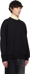 WOOYOUNGMI Black Embroidered Logo Sweatshirt