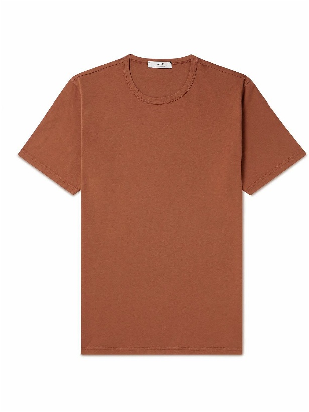 Photo: Mr P. - Garment-Dyed Cotton-Jersey T-Shirt - Orange