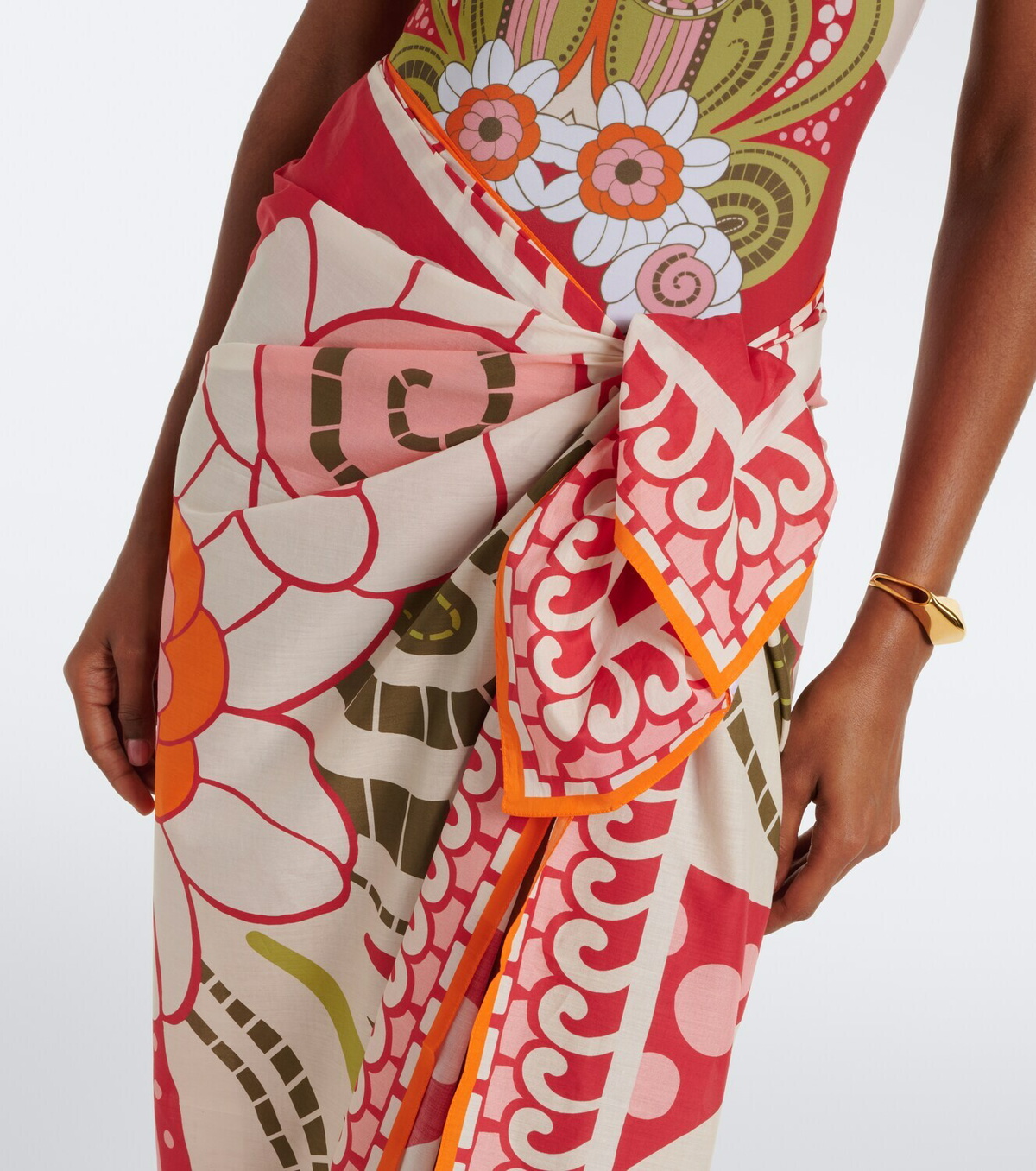 La DoubleJ Printed cotton beach cover-up