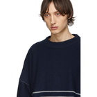 Off-White SSENSE Exclusive Navy Knit Sweater