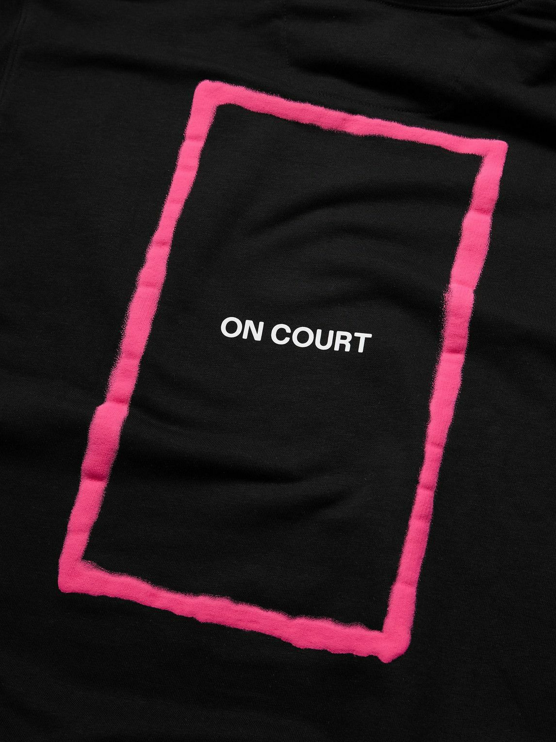 ON - Club Tennis Logo-Print Cotton-Blend Jersey Hoodie - Black