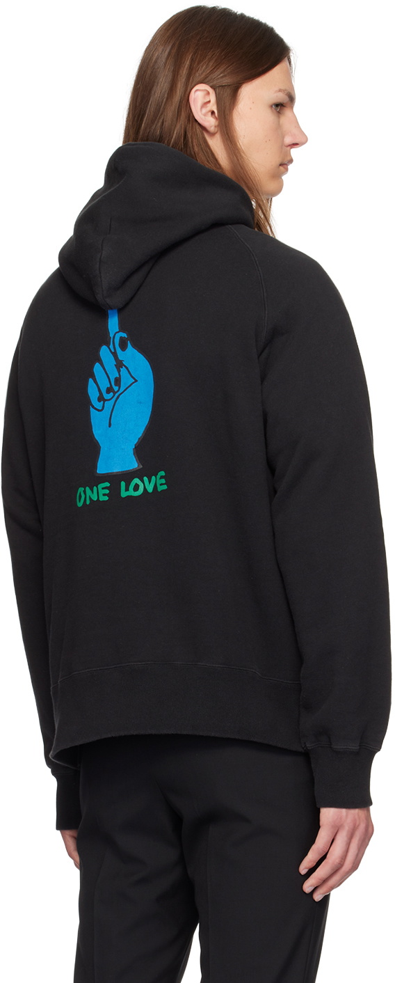 sacai Gonz ONE LOVE Hoodie ブラック