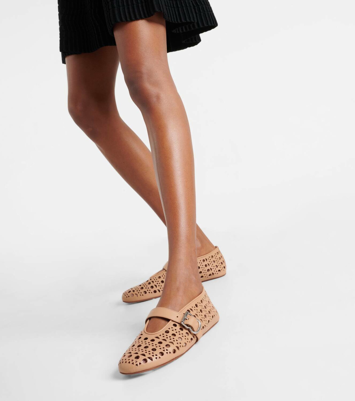 Alaïa Vienne leather ballet flats ALAÏA