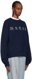 Marni Navy Printed Sweatshirt