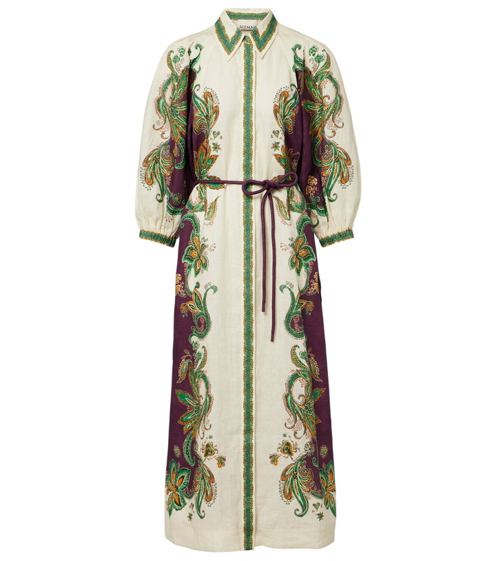 Photo: Alémais Ruthie printed linen shirt dress