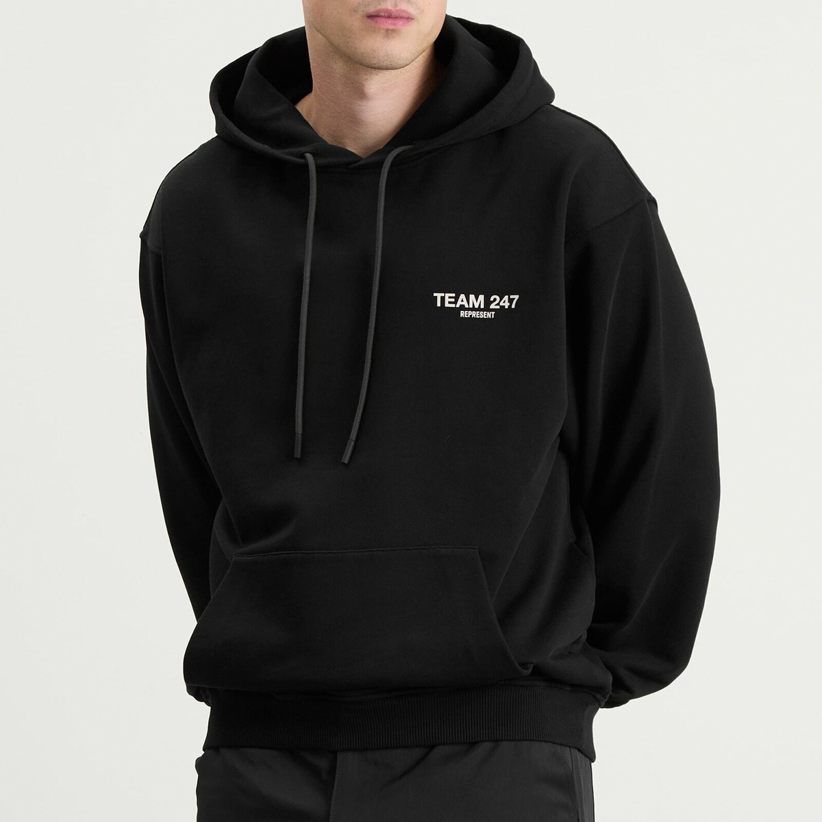 Represent Team 247 Oversized Hoodie in Black