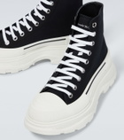 Alexander McQueen Tread Slick canvas high-top sneakers