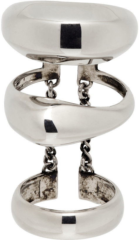 Photo: Alexander McQueen Silver Stacked Ring