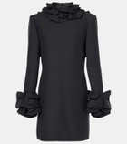 Valentino Crepe Couture ruffled minidress