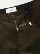 Mr P. - Slim-Fit Straight-Leg Cotton-Corduroy Trousers - Green