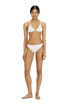 Diesel Cotton triangle bra with all-over floral print - Bras Womens in White