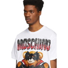 Moschino White Bat Teddy Bear T-Shirt