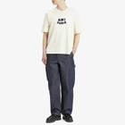 AMI Paris Men's Jersey T Shirt in White Cream