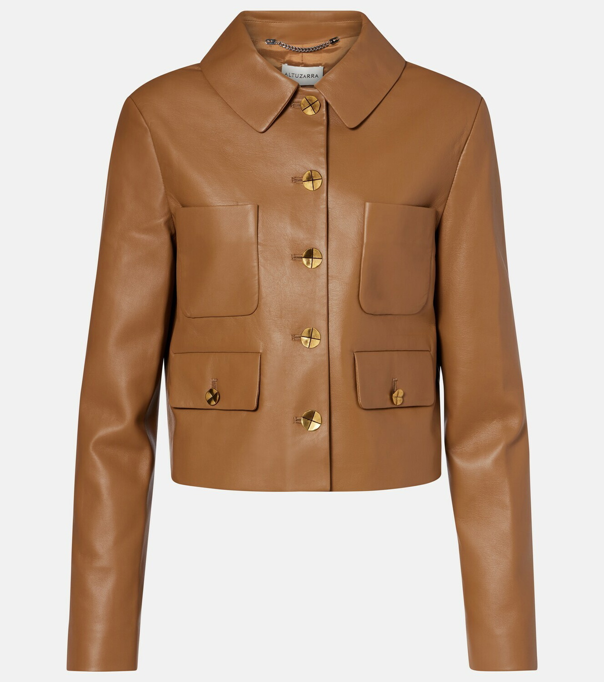 Altuzarra Astley cropped leather jacket