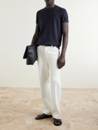 Altea - Linen and Cotton-Blend T-Shirt - Blue