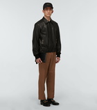 Gucci - Leather blouson jacket