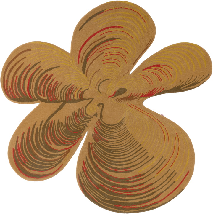 Photo: Rashelle SSENSE Exclusive Brown & Orange Dazed Flubber Rug, 6 ft