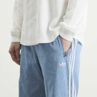 Adidas Men's Denim Firebird Track Pants in Light Blue