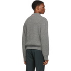 Thom Browne Grey Stripe Relaxed Fit Boat Neck Sweater