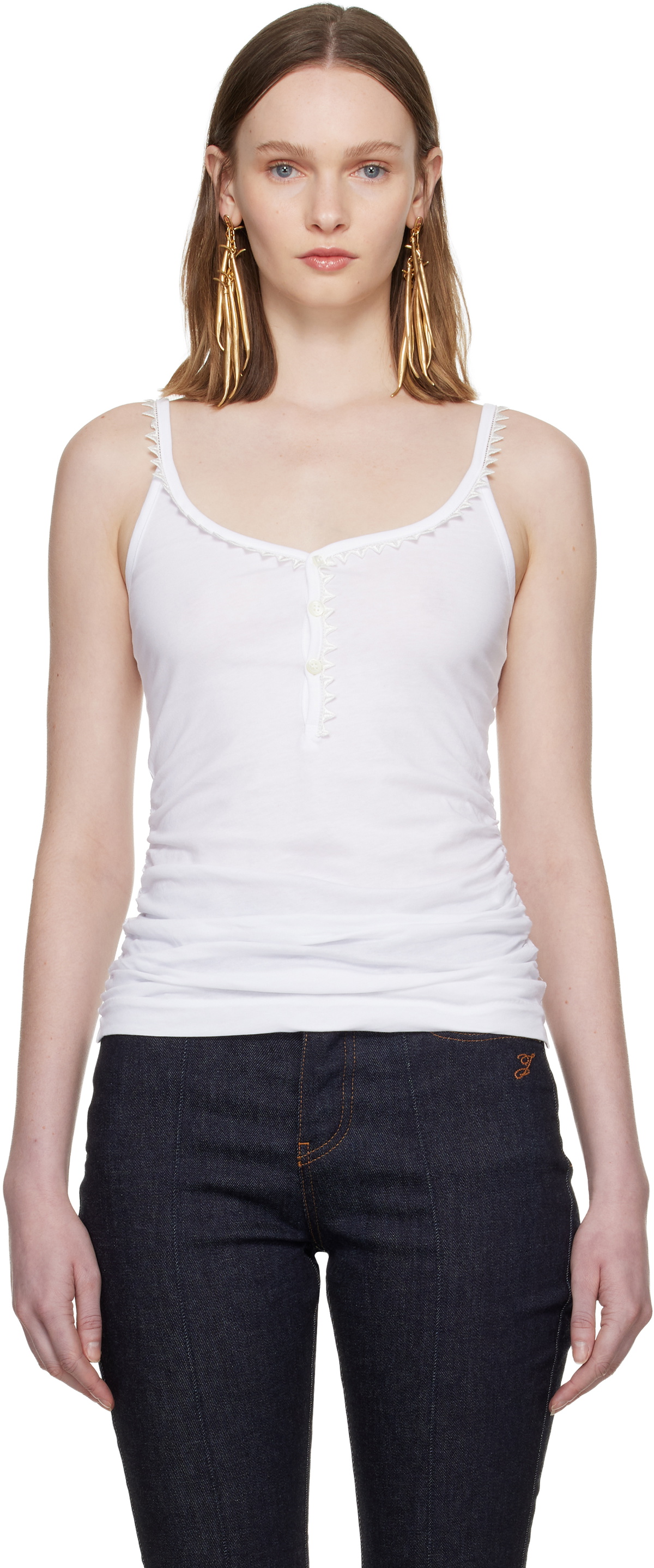 JACQUEMUS White 'Le Darbdeur Clavela' Tank Top