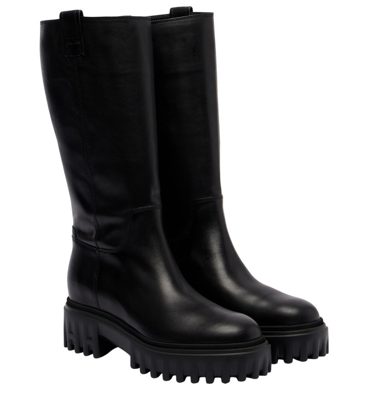 Photo: Hogan H700 leather mid-calf boots