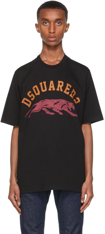 Photo: Dsquared2 Black Tiger Slouch T-Shirt