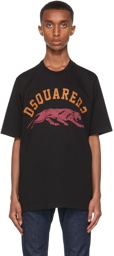 Dsquared2 Black Tiger Slouch T-Shirt