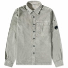 C.P. Company Men's Cord Arm Lens Overshirt in Titanium