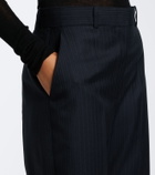 The Row Yda pinstripe wool straight pants